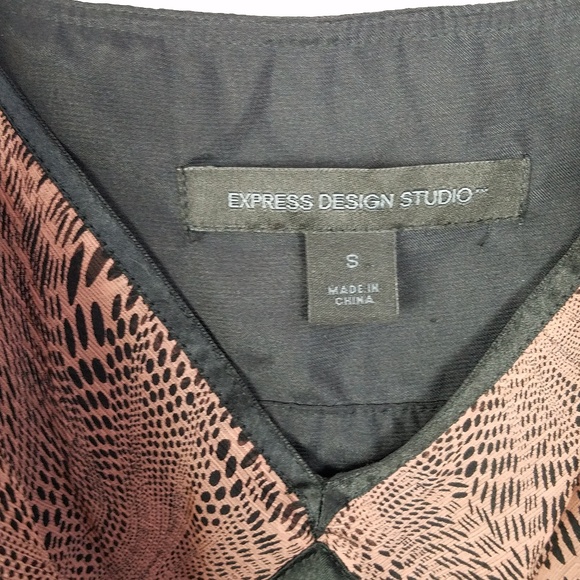 Vintage 90s Y2K Silk Spaghetti Strap Top Empire Waist Satin Trim S Express - Picture 6 of 7